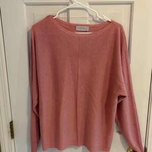 Women's Soft Pink Crew Neck Sweater by Bianco & blu made in Italy